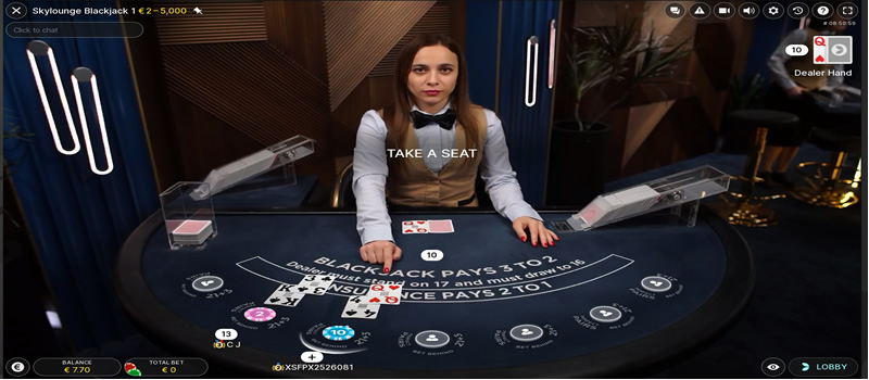 skylounge blackjack-tafel