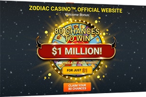 casino zodiac $1 miljoen